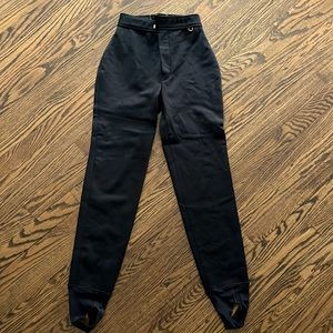 Black Ski or Snow pants fitted size 2 4
